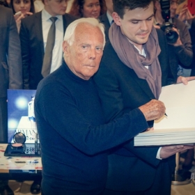 Georgio Armani. Презентация автобиографической книги. 13 апреля 2016 года, ТД Цум, бутик Georgio Armani в Третьяковском проезде.