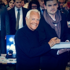 Georgio Armani. Презентация автобиографической книги. 13 апреля 2016 года, ТД Цум, бутик Georgio Armani в Третьяковском проезде.