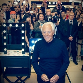 Georgio Armani. Презентация автобиографической книги. 13 апреля 2016 года, ТД Цум, бутик Georgio Armani в Третьяковском проезде.