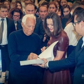 Georgio Armani. Презентация автобиографической книги. 13 апреля 2016 года, ТД Цум, бутик Georgio Armani в Третьяковском проезде.