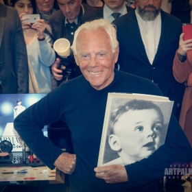 Georgio Armani. Презентация автобиографической книги. 13 апреля 2016 года, ТД Цум, бутик Georgio Armani в Третьяковском проезде.