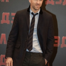 Ryan Reynolds. Фотоколл и пресс-конференция фильма Deadpool в The Ritz-Carlton Hotel Moscow. Москва, 25 января 2016 года.