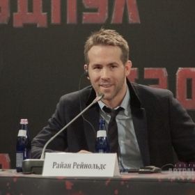 Ryan Reynolds. Фотоколл и пресс-конференция фильма Deadpool в The Ritz-Carlton Hotel Moscow. Москва, 25 января 2016 года.