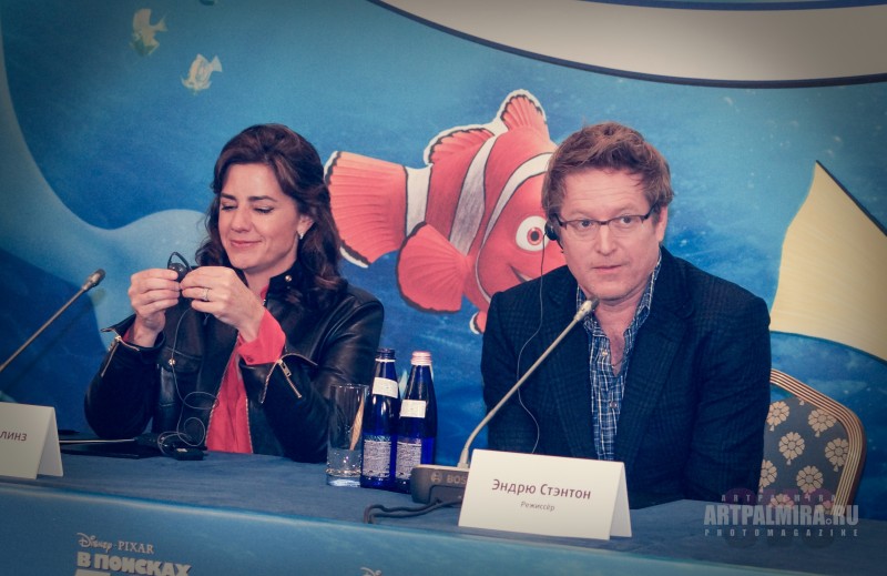 31.05.16 Фоторепортаж с пресс-конференции с создателями анимационного фильма Disney/Pixar «В поисках Дори».