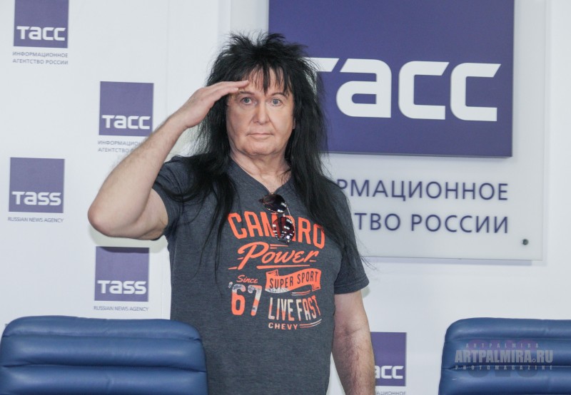 Пресс-конференция группы «W.A.S.P.» (Blackie Lawless).